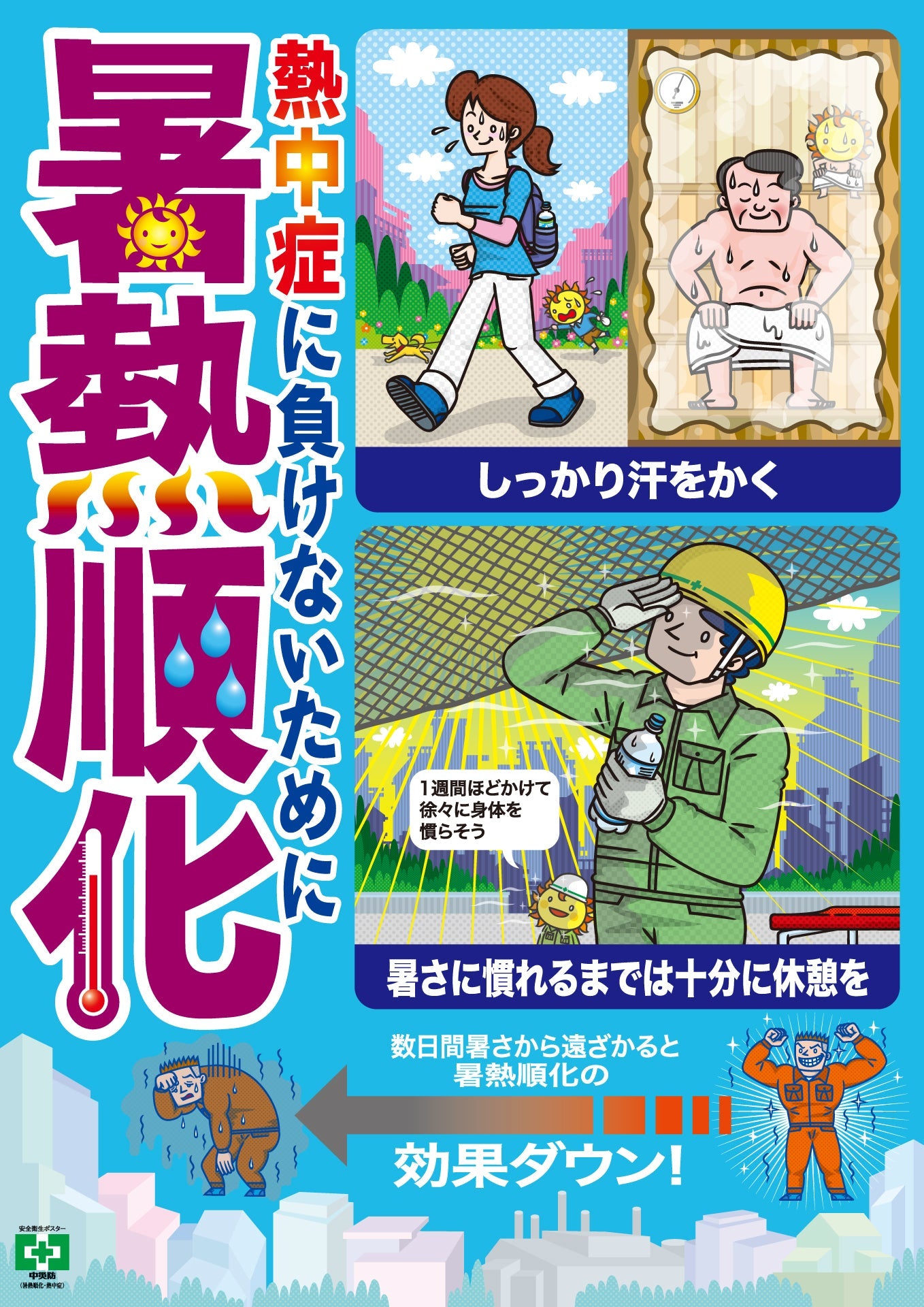 ［デジタル版］安全衛生ポスター（暑熱順化・熱中症）