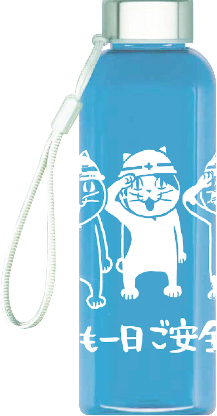 クリアボトル（仕事猫・青）