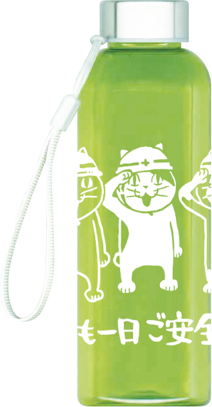 クリアボトル（仕事猫・緑）